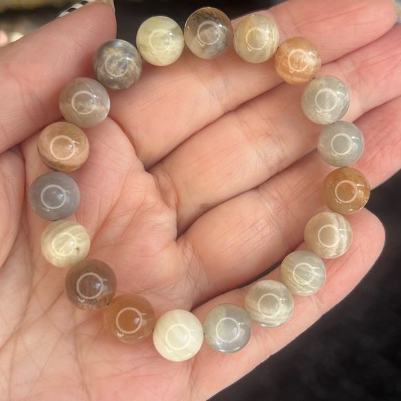 10mm Moonstone Sunstone mix Bracelet ✨ - Picture 5 of 7